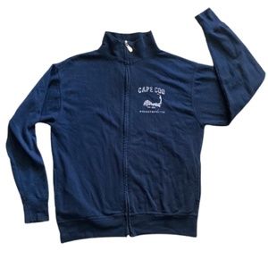 CAPE COD Medium blue zip up Massachusetts long sleeved